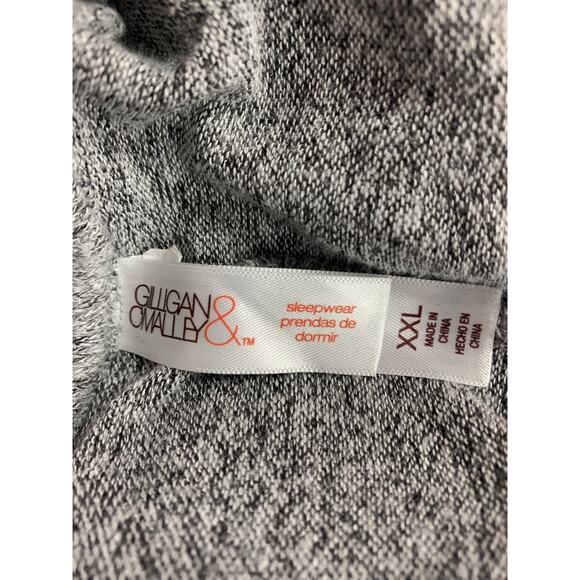 XXL Gilligan & O'Malley Sleepwear Womens Gray Shirt Cowl Drawstring Neck - Picture 9 of 10